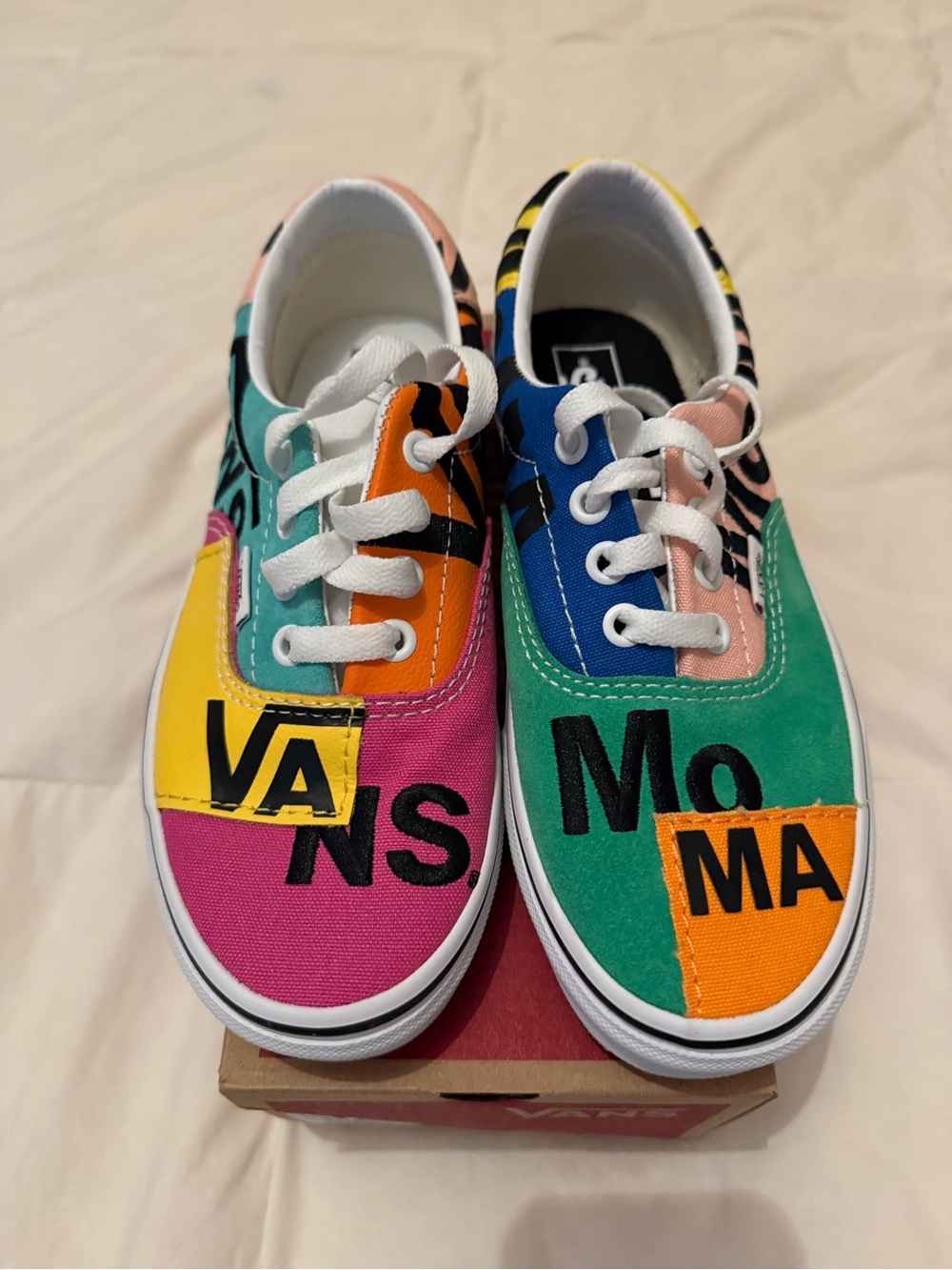 Vans Multi-Color MoMA Patchwork Canvas Sneakers